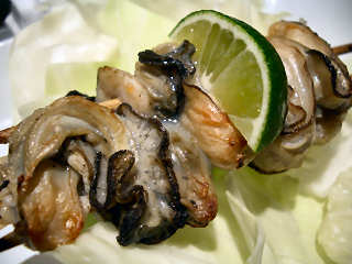 写真：牡蠣の串焼き＠竹宗