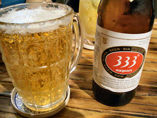 写真：ベトナムビール「３３３（バーバーバー）＠ベトナム料理「アンゴン」