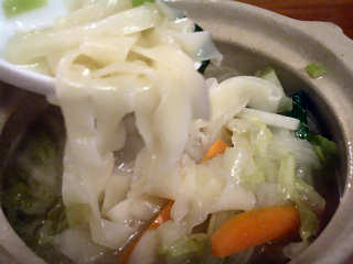 写真：野菜スープ麺＠李家風餃子房